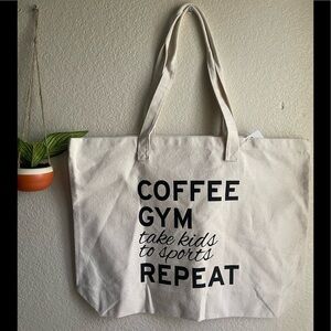 NWT Momlife Canvas Tote bag